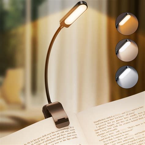 Lampe De Lecture Rechargeable Liseuse Lampe Clip 10 LED Gradation En