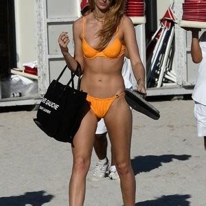 Kate Bock Wears An Orange Bikini On The Beach In Miami Photos