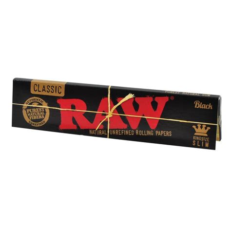 Raw Classic King Size Slim Natural Unrefined Rolling Papers Cigarette