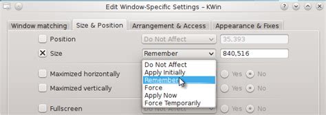 Kde How Can I Get Kubuntu To Respect Previous Window Sizes Ask Ubuntu