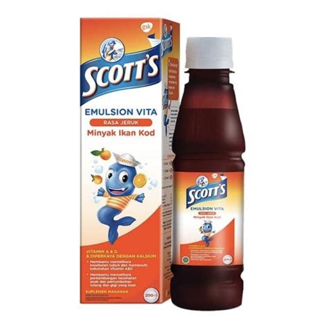 Jual SCOTTS EMULSION VITA ORANGE MINYAK IKAN RASA JERUK SCOTT EMULSION