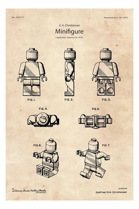 Lego Brick Patent Poster Spitbrix