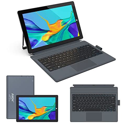 Awow Windows Tablet Inch With Keyboard Detachable In Laptop