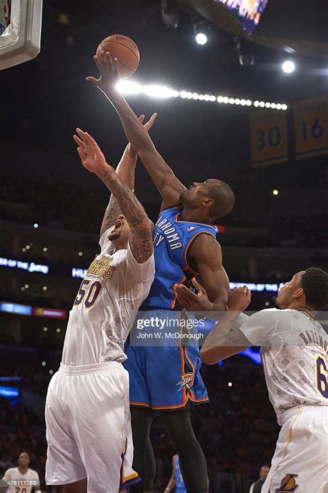 Oklahoma City Thunder Serge Ibaka in action, block vs Los Angeles ...