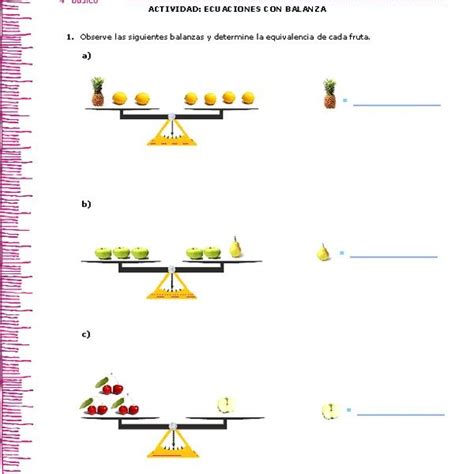 Ecuaciones Con Balanza Ecuaciones De Matematicas Ecuaciones Balanza