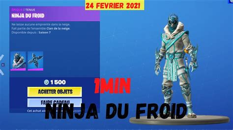 NEW NINJA DU FROID 1MIN BOUTIQUE 24 FEVRIER 2021 FORTNITE BATTLE