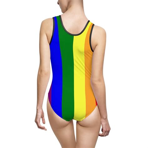 Lgbt Pride Flag One Piece Bikini T For Ocean Lover Feminine Gays