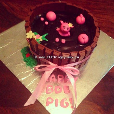 Pigs in the mud cake! - Decorated Cake by All Things - CakesDecor