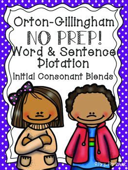 Orton Gillingham Phonics Lesson Plans Word Sentence Dictation