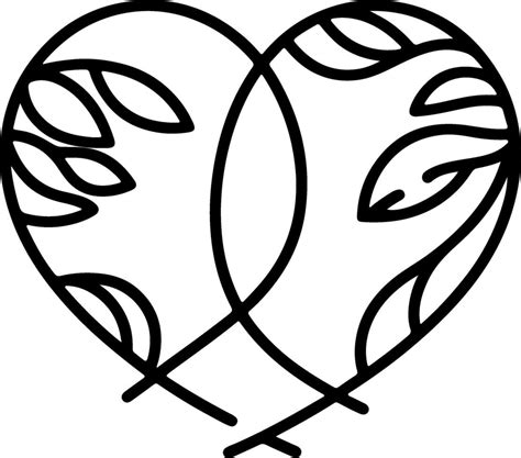 A Simple Line Drawing Of Two Hearts Entwined 46434150 Vector Art At