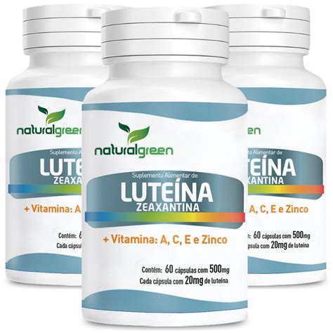 Luteína 20mg e Zeaxantina 5mg Vit a c E e Zinco 180 Caps em