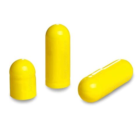 Size 1 Yellow Empty Gelatin Capsules CapsulCN