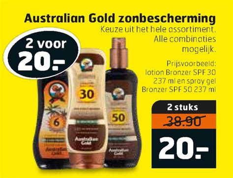 Australian Gold Zonnebrandolie Aftersun Folder Aanbieding Bij