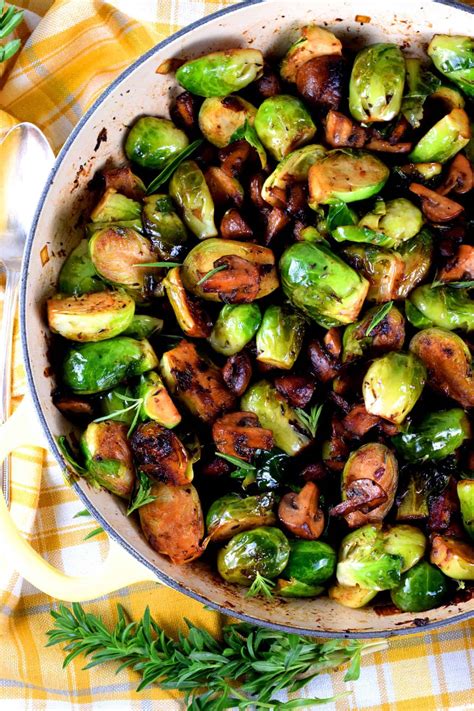 Pan Seared Brussels Sprouts And Mushrooms Lord Byrons Kitchen