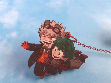 Bnha Steampunk Bakugou And Deku Connected Wooden Pin Etsy New Zealand