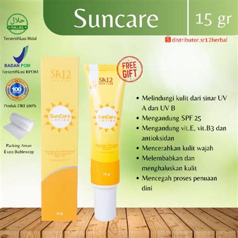 Jual SUNCARE SR12 SUNBLOK WAJAH SPF 25 PELINDUNG MATAHARI CEGAH