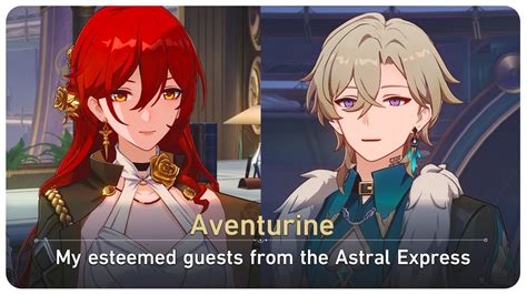 Aventurine Welcomes Himeko The Astral Express Cutscene Penacony Arc