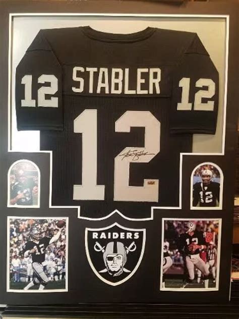 Ken Stabler Autographed Signed Framed Oakland Raiders Jersey JSA COA Etsy