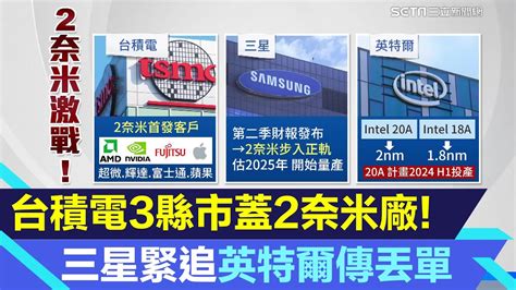 2奈米製程爭霸戰！台積電高雄 台中 新竹2奈米廠進度曝光 英特爾傳丟大單｜台股新聞｜三立inews高毓璘 主播｜投資理財、財經新聞 都在94要賺錢 Youtube