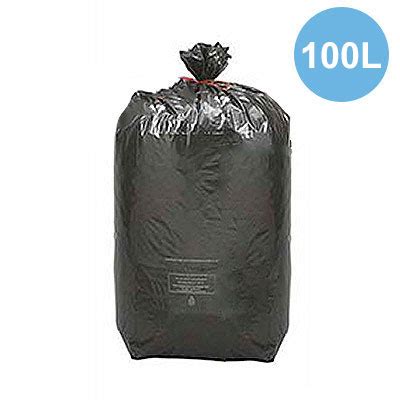 Sacs poubelle noirs qualité NF 100 litres 34 microns boîte de 250