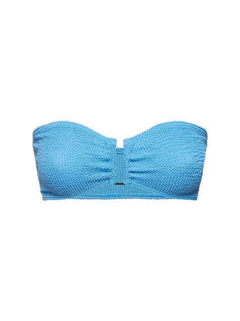 Bond Eye Blake Bandeau Bikini Top Blue Editorialist