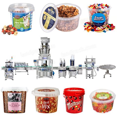 Full Automatic Potato Chip Mixed Nuts Plastic Jar Bottles Filling And