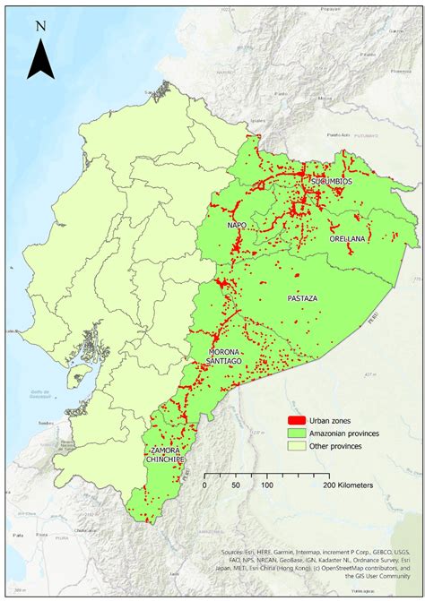 Study Area Provinces And Urban Zones Of The Ecuadorian Amazon The