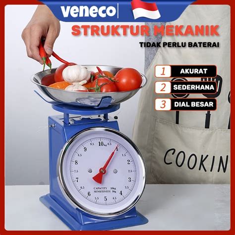 Jual Timbangan 20kg Besi Stainless Jarum Analog Manual Duduk Sembako