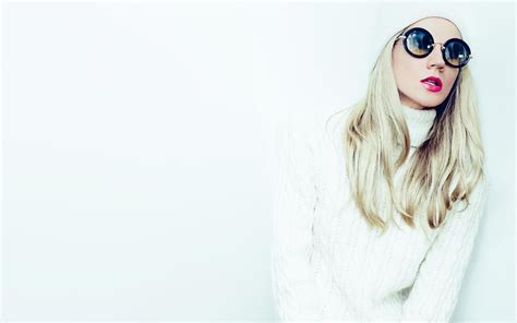 Wallpaper Face White Model Blonde Long Hair Sunglasses Glasses Fashion Spring