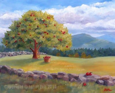 Oil Landscape Demonstration Apple Tree Painting Landscape