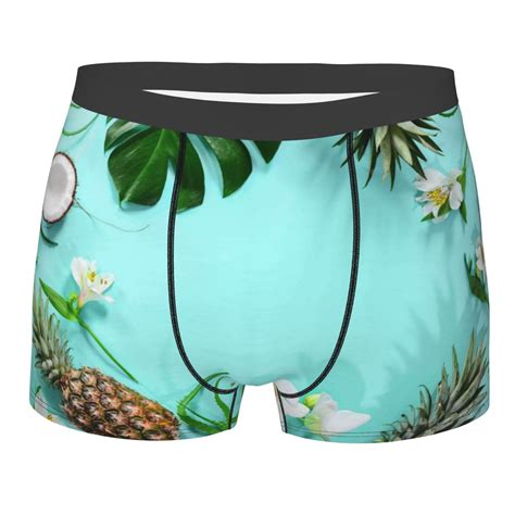 Junzan Tropical Pineapple Mens Underwear Boxer Briefs For Mens