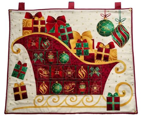 Sleigh Fabric Advent Calendar Creative Stitching