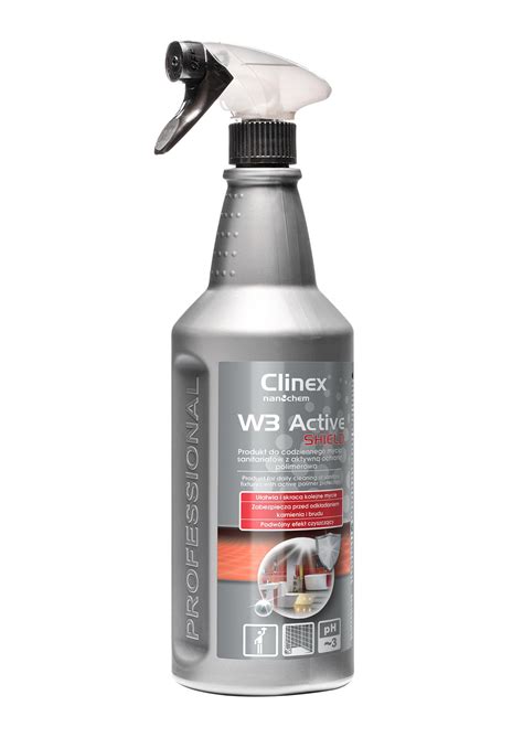 CLINEX W3 ACTIVE SHIELD 1L mycie łazienki kabin 11640337117 Allegro pl