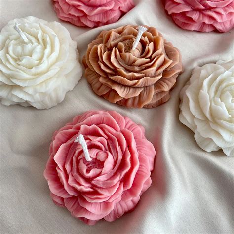 Peony Flower Silicon Mold For Making Candles V Candle Supplies Raw