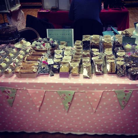 Table Cloth And Bunting Are Lovely Make It Homey Bake Sale Packaging Cake Stall Bake Sale