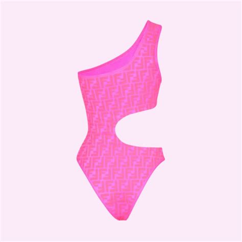 Pink Fendi Cut Out Swimsuit ©beach Babe Bikini