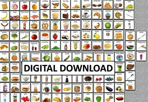 132 Foods Eating Digital Download Pec Visual Communication Etsy