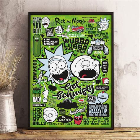 Rick and Morty Wall Art, Rick and Morty Poster, Movie Decora - Inspire ...