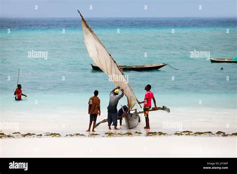 Stone Town Zanzibar Tanzania January A Dhow Traditional