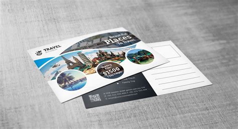 Creative Travel Postcard Template – Graphic Mega | Graphic Templates Store