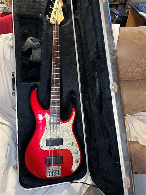 Peavey Axcelerator Bass Made In USA 1990 S Red Sparkle Reverb