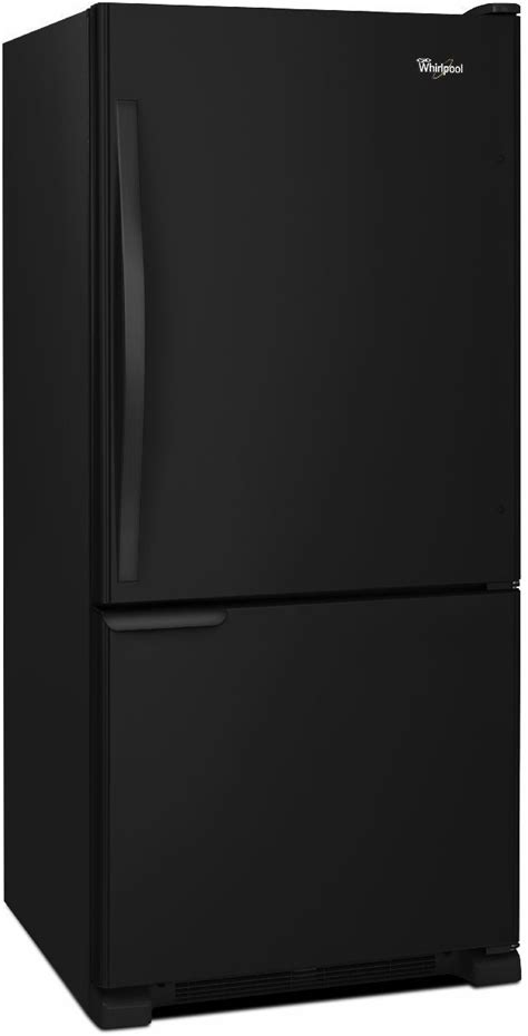 Whirlpool® Gold® 18.7 Cu. Ft. Bottom Freezer Refrigerator-Black | Big ...