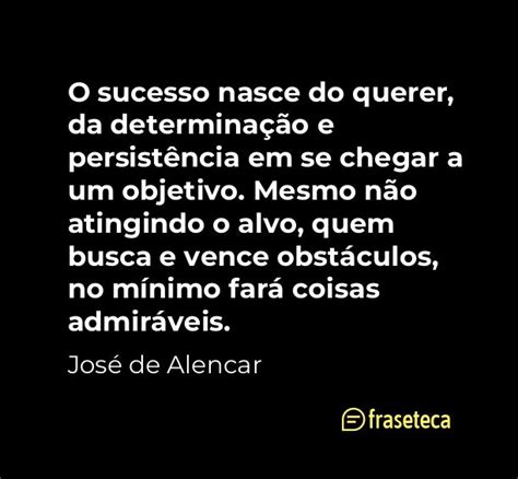 O Sucesso Nasce Do Querer Da Determina O E Persist Ncia Em Se Chegar