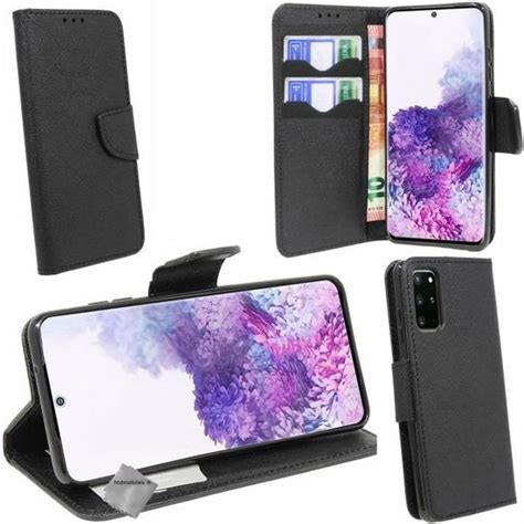 Housse etui portefeuille avec coque intérieure en silicone pour Samsung