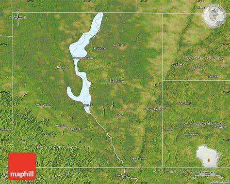 Satellite Map of Adams County