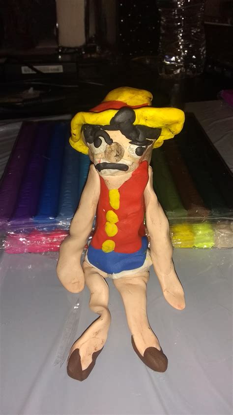 I created Luffy using clay for the time ever. : OnePiece