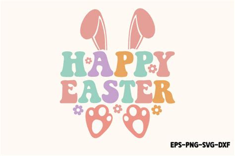 Happy Easter Retro Easter Svg Graphic By Creativealomgir