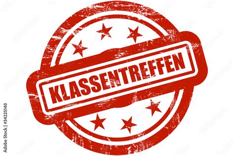 Sternen Stempel Rot Klassentreffen Stock Illustration Adobe Stock