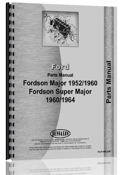 Ford FORDSON COUNTY Tractor Parts Manual