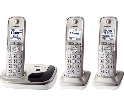 Panasonic KX-TGD213N Dect 6.0 PLUS Expandable Digital Cordless Phone ...